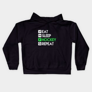 Puck Eat Sleep Hockey Repeat Gift Kids Hoodie